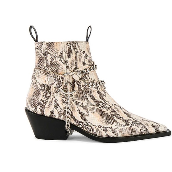 ANINE BING Harris ankle boot Harness Snake Python - Picture 2 of 10